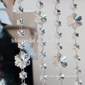 14mm + 30mm Snowflake Shape K9 Clear Christmas Crystal Octagon Bead Chain